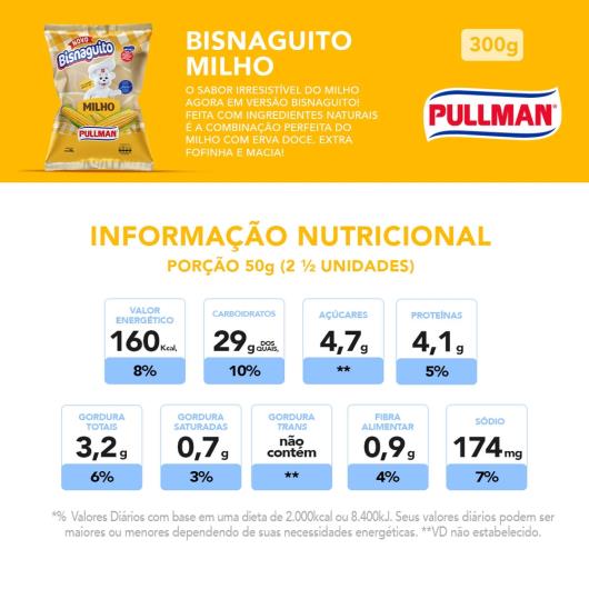 Bisnaguinha sabor milho Pullman 300g - Imagem em destaque