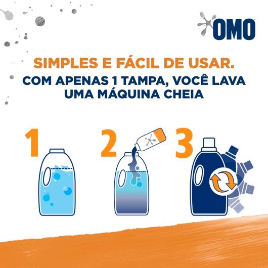 Lava-Roupas Líquido para Diluir Omo Proteção Antiodor Frasco 500ml Refil Econômico - Imagem em destaque