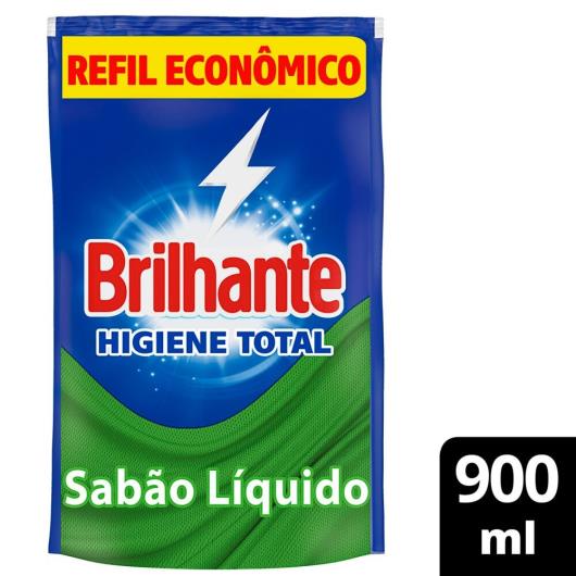 Lava Roupas Líquido Brilhante Higiene Total 900ml Refil - Imagem em destaque