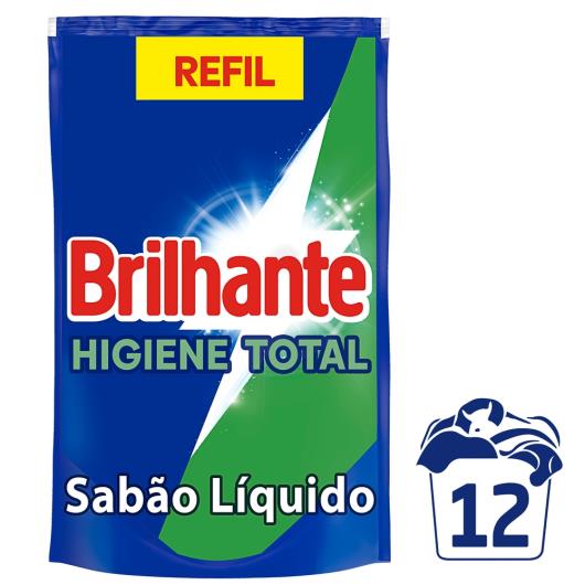 Lava Roupas Líquido Brilhante Higiene Total 900ml Refil - Imagem em destaque