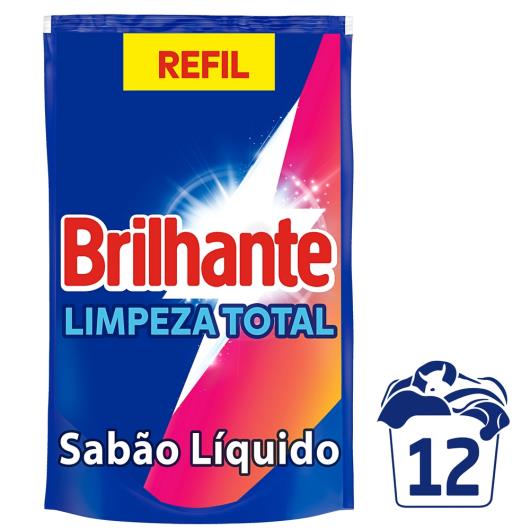 Lava Roupas Líquido Brilhante Limpeza Total 900ml Refil - Imagem em destaque