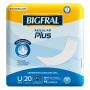 Absorvente para Incontinência Urinária Bigfral Regular Plus Único Pacote 20 Unidades