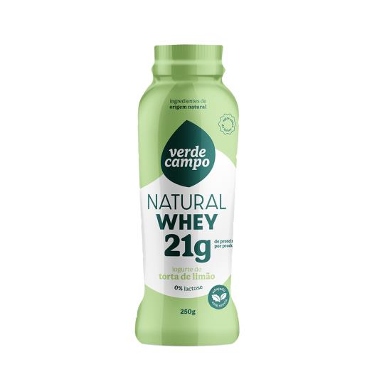 Iogurte Torta de Limão 21g de Proteínas Verde Campo Natural Whey Frasco 250g - Imagem em destaque