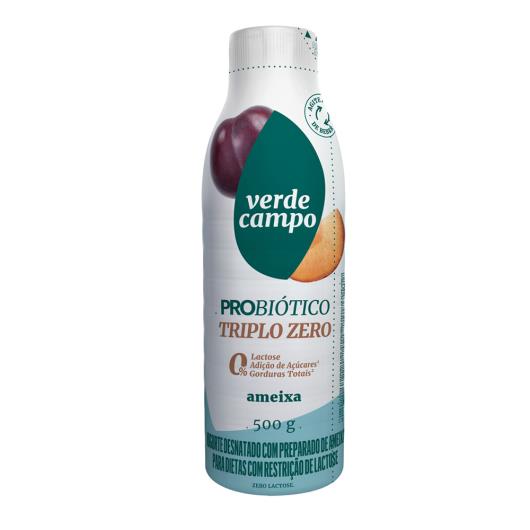 Iogurte Desnatado Ameixa Zero Lactose Verde Campo Probiótico Triplo Zero Garrafa 500g - Imagem em destaque