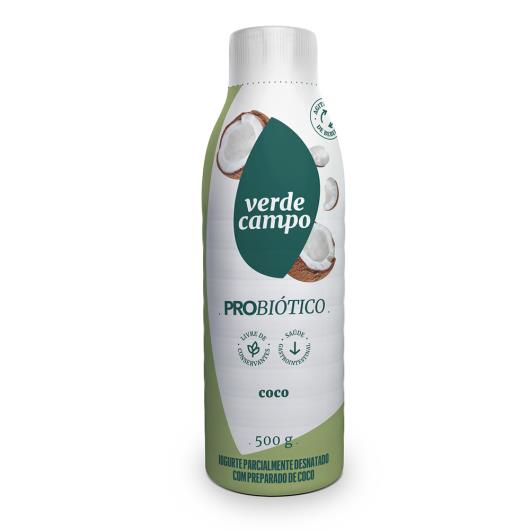 Iogurte Parcialmente Desnatado Coco Verde Campo Probiótico Garrafa 500g - Imagem em destaque