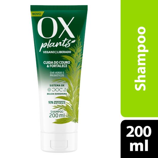 Shampoo OX Plants Cuida do Couro & Fortalece Bisnaga 200ml - Imagem em destaque