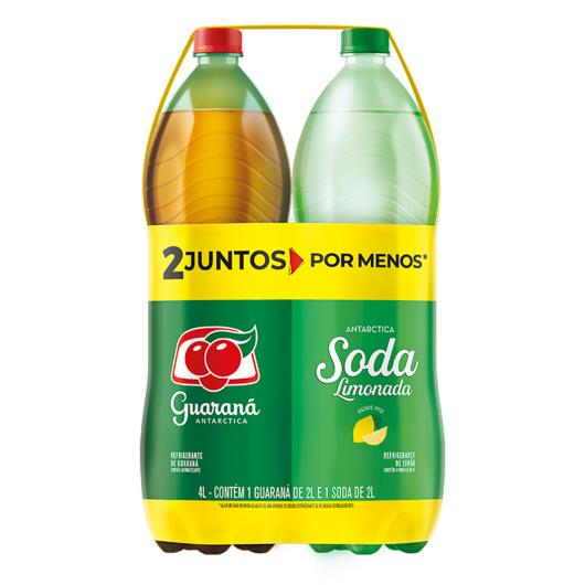 Refrigerante Guaraná Antarctica pet 2 L + Refrigerante Soda Limonada pet 2 L - Imagem em destaque