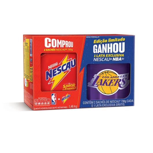 2 Achocolatado Nescau Gratis Lata Exclusiva NBA - Imagem em destaque