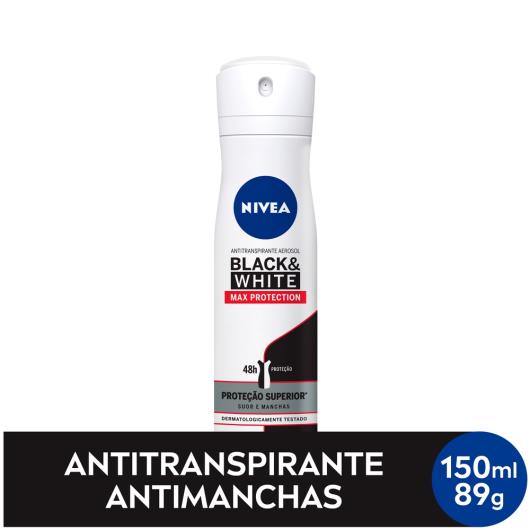 NIVEA Antitranspirante Aero B&W Maxima Proteção Fem 150ml - Imagem em destaque