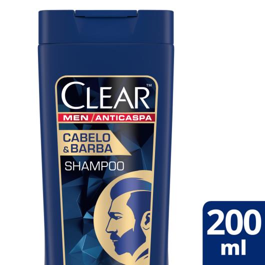 Shampoo Anticaspa Clear Men Cabelo & Barba Frasco 200ml - Imagem em destaque