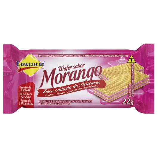 Wafer Lowçucar Mini Morango Zero Açúcar 22g - Imagem em destaque