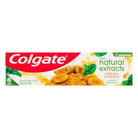Gel Dental Cúrcuma e Hortelã Colgate Natural Extracts Limpeza Profunda 90g - Imagem em destaque