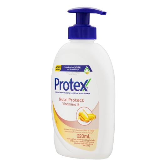 Sabonete Líquido Antibacteriano para as Mãos Protex Nutri Protect Vitamina E Frasco 220ml - Imagem em destaque