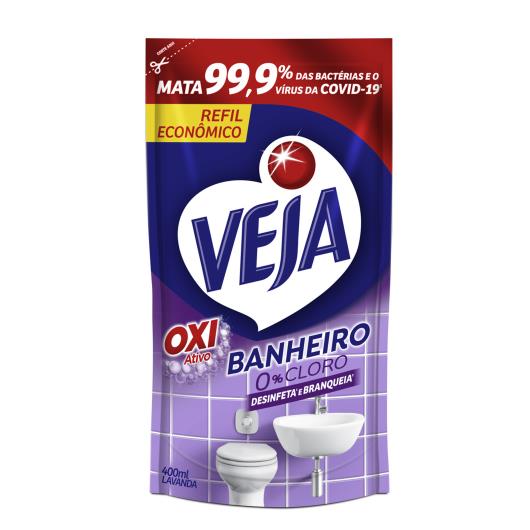 Desinfetante Banheiro Lavanda Veja Sachê 400ml Refil Econômico - Imagem em destaque