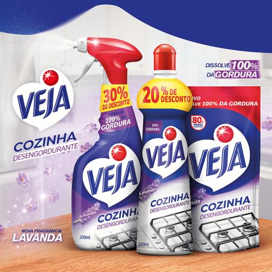 Limpador Veja Desengordurante Cozinha Lavanda 500ml Grátis 20% de Desconto - Imagem em destaque