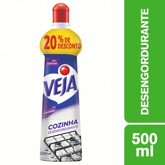 Limpador Veja Desengordurante Cozinha Lavanda 500ml Grátis 20% de Desconto - Imagem em destaque