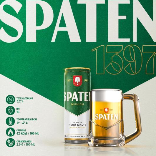 Cerveja Spaten Puro Malte Lata 350ml - Imagem em destaque