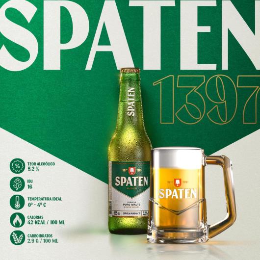 Cerveja Spaten Puro Malte 355ml Long Neck - Imagem em destaque