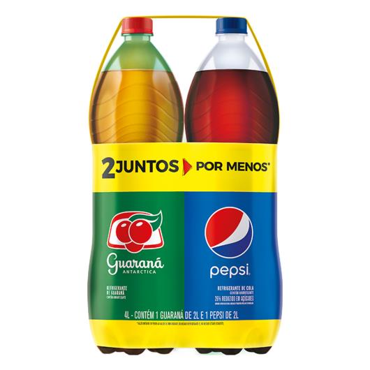 Refrigerante Guaraná Antarctica pet 2 L + Refrigerante Pepsi pet 2 L - Imagem em destaque