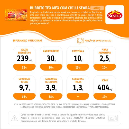 Burrito super picante Seara Tex-mex 400g - Imagem em destaque