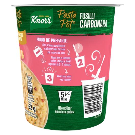 Pasta Pot Knorr Fusilli Carbonara 62gr - Imagem em destaque