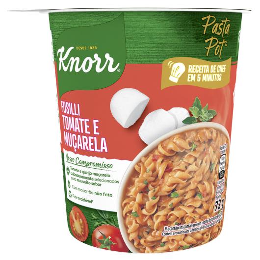 Pasta Pot Knorr Fusilli Tomate e Muçarela 72gr Sonda Supermercado