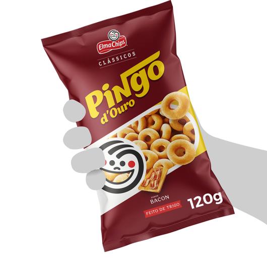 Salgadinho de Trigo Bacon Elma Chips Pingo d'Ouro Clássicos 120g - Imagem em destaque