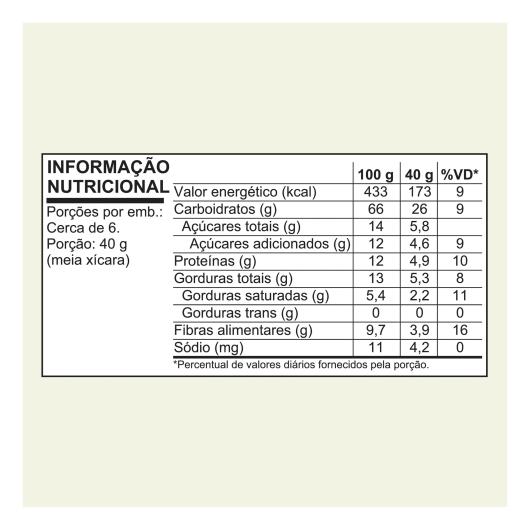 Granola Mãe Terra Frutas e Mel Vegano 250g - Imagem em destaque