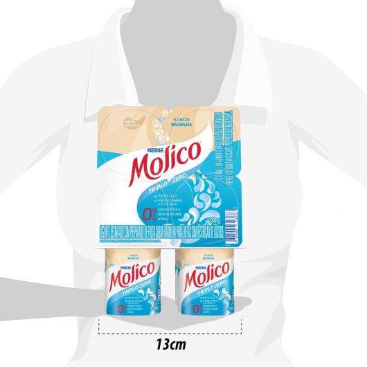 Iogurte Baunilha Zero Lactose Molico Bandeja 360g 4 Unidades - Imagem em destaque