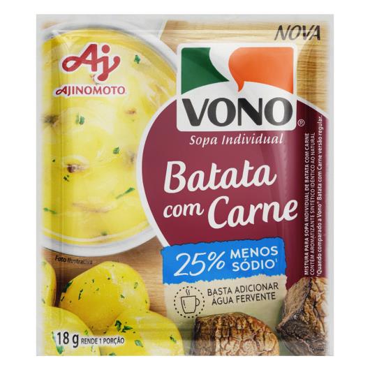 Sopa Individual Batata com Carne Menos Sódio Vono Pacote 18g - Imagem em destaque