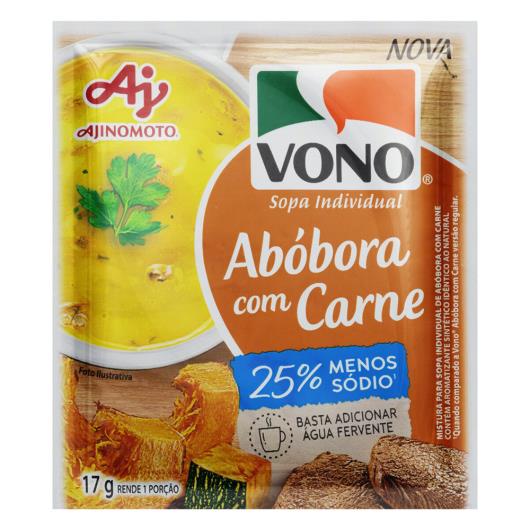 Sopa Individual Abóbora com Carne Menos Sódio Vono Pacote 17g - Imagem em destaque