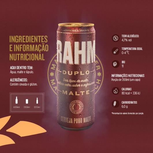 Kit Cerveja Brahma Duplo Malte 350ml C/6 Latas + 1 Copo - Imagem em destaque