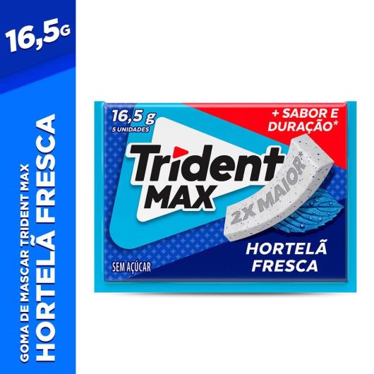 Chiclete Trident Max Hortelã Fresca 16,5g - Imagem em destaque