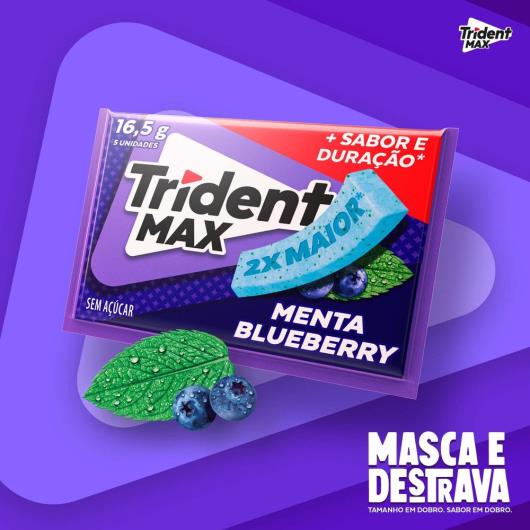 Chiclete Trident Max Menta Blueberry 16,5g - Imagem em destaque