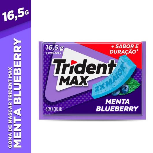 Chiclete Trident Max Menta Blueberry 16,5g - Imagem em destaque