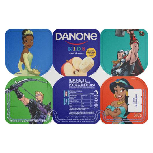 Bebida Láctea Fermentada Maçã e Banana Danone Kids Bandeja 510g 6 Uni Sortidos - Imagem em destaque