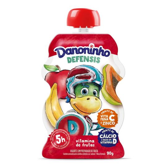 Iogurte Integral Vitamina de Frutas Danoninho Defensis Squeeze 90g - Imagem em destaque