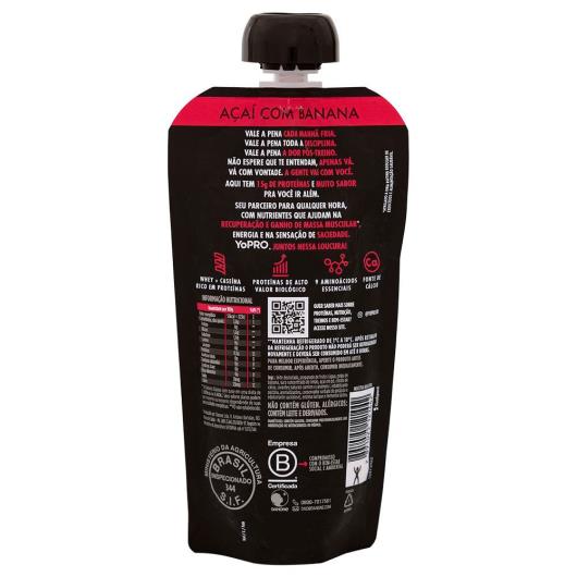 Iogurte YoPRO Pouch 15g de Proteínas Açaí com Banana 160g - Imagem em destaque