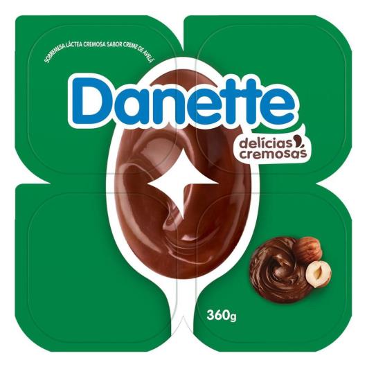 Sobremesa Láctea Creme de Avelã Danette Bandeja 360g 4 Uni - Imagem em destaque