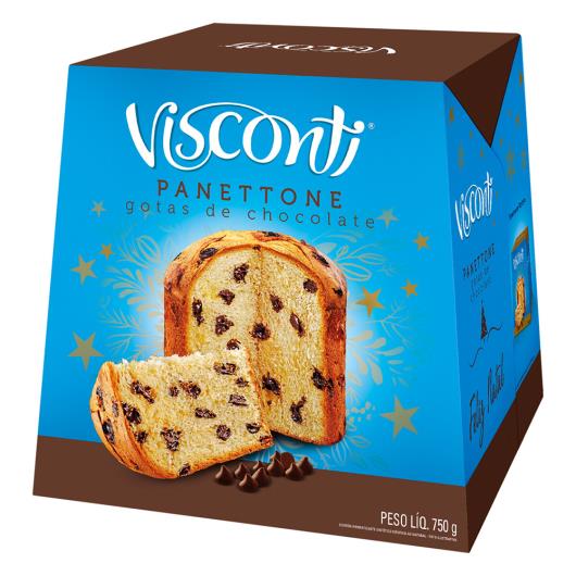 Panettone com Gotas de Chocolate Visconti Caixa 750g - Imagem em destaque