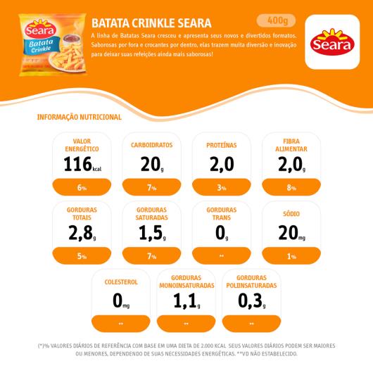Batata crinkle Seara 400g - Imagem em destaque