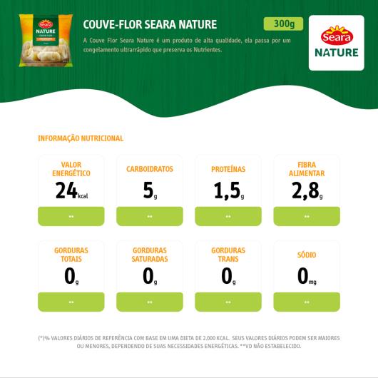 Couve flor congelada Seara Nature 300g - Imagem em destaque