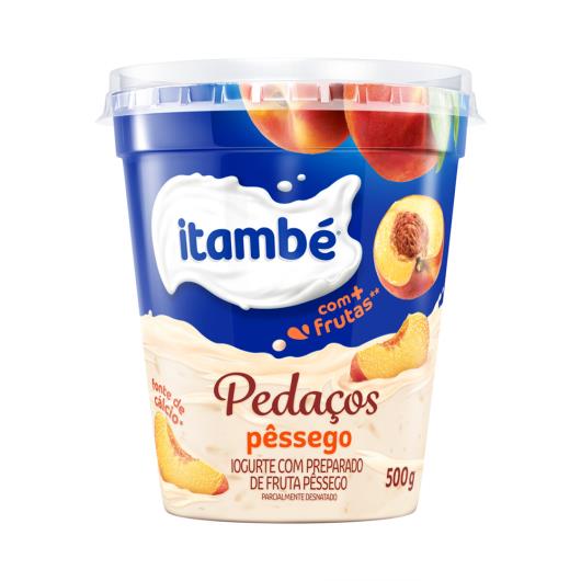 Iogurte Parcialmente Desnatado Pêssego Itambé Pedaços Pote 500g - Imagem em destaque
