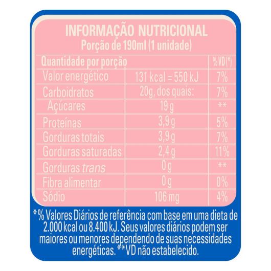 Bebida Láctea MOÇA Frapê Morango 190ml - Imagem em destaque