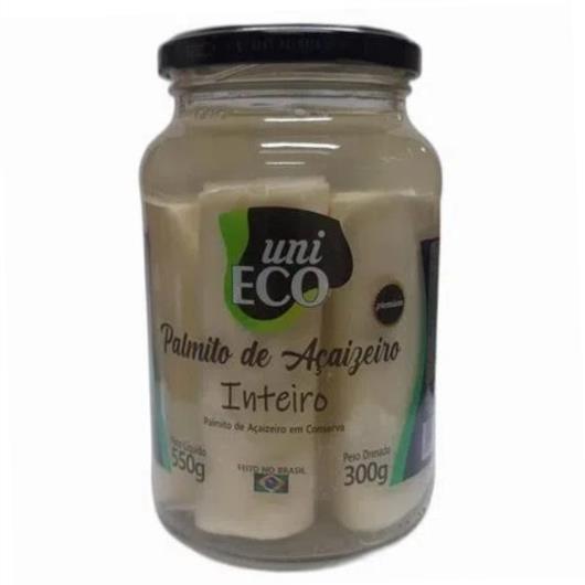 Palmito de Açaí Unieco Inteiro Vidro 300g - Imagem em destaque