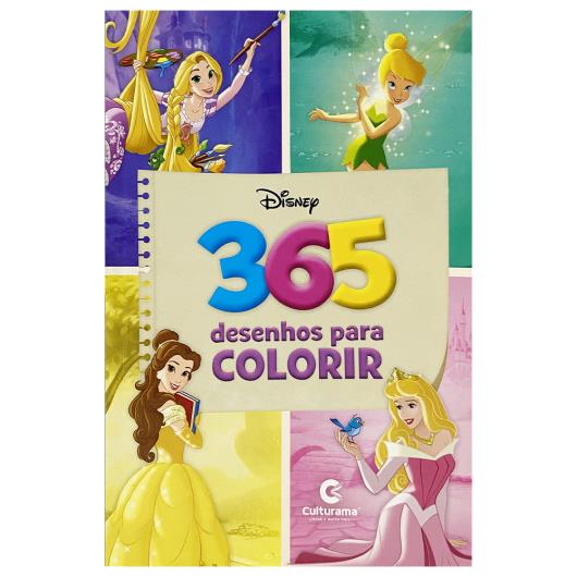 Livro - 365 Desenhos Para Colorir Disney Princesas e Fadas - Imagem em destaque