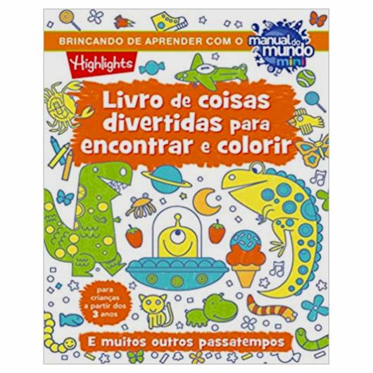 Livro de coisas divertidas para encontrar e colorir Capa comum - Imagem em destaque
