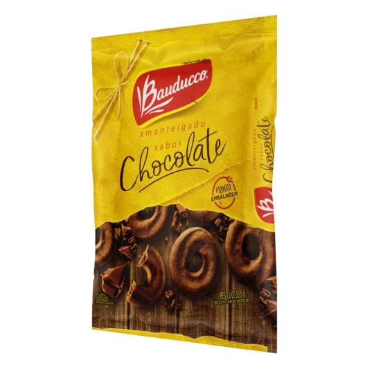 Biscoito Amanteigado Chocolate Bauducco Pacote 335g Embalagem Econômica - Imagem em destaque