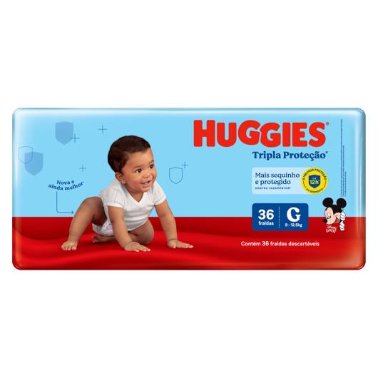 Fralda Descartável Infantil Huggies Tripla Proteção G Pacote 36 Unidades - Imagem em destaque