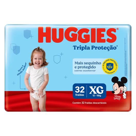 Fralda Descartável Infantil Huggies Tripla Proteção XG Pacote 32 Unidades - Imagem em destaque